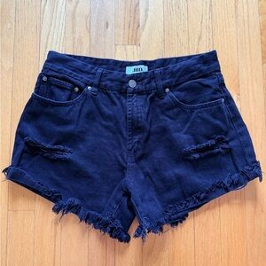 Women's Just Black Denim Shorts